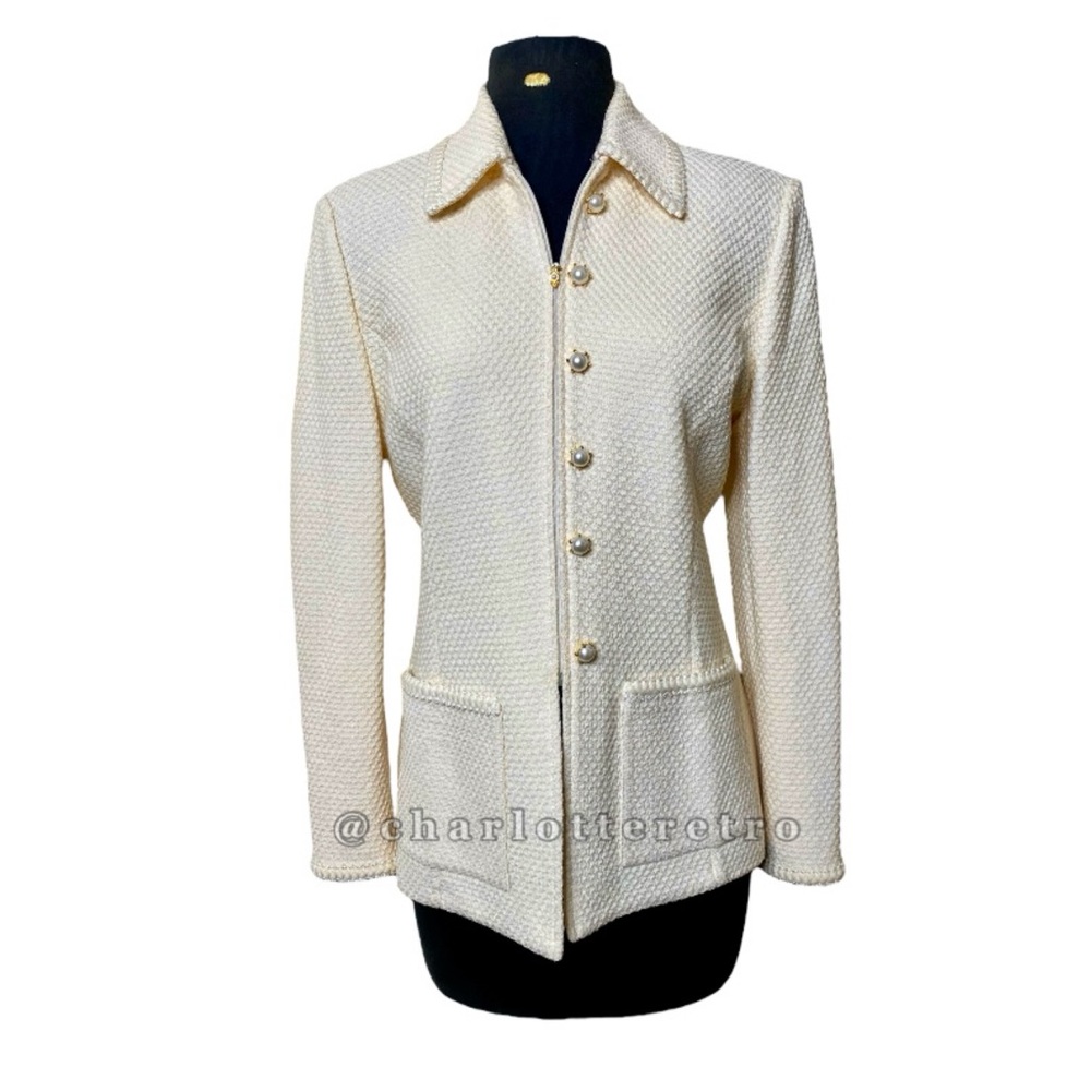 St. John by Marie Gray Textured Santana Knit Blazer